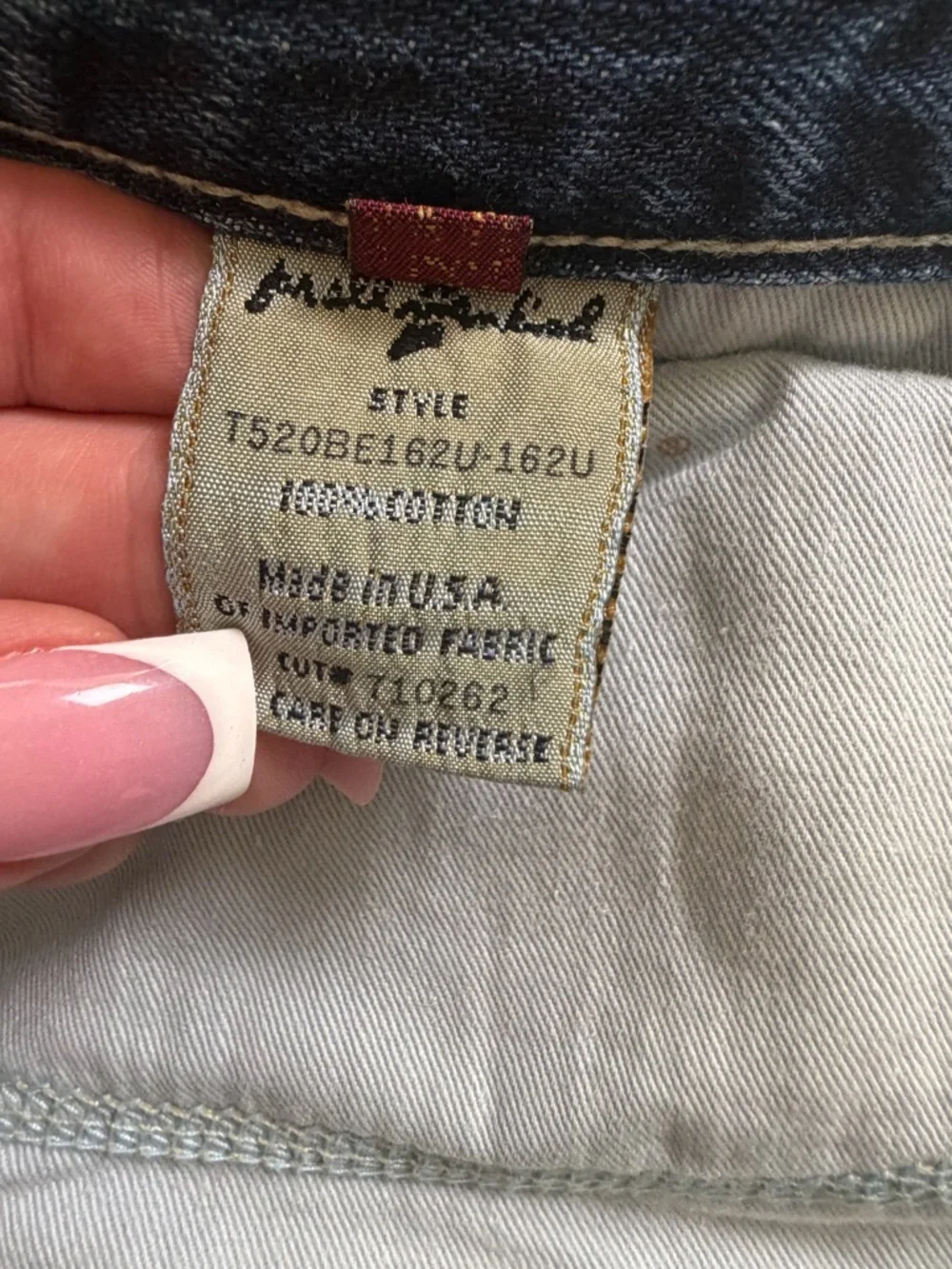 7 For All Mankind True Vintage Distressed Bootcut Low Rise Blue Denim Jeans - Picture 6 of 9